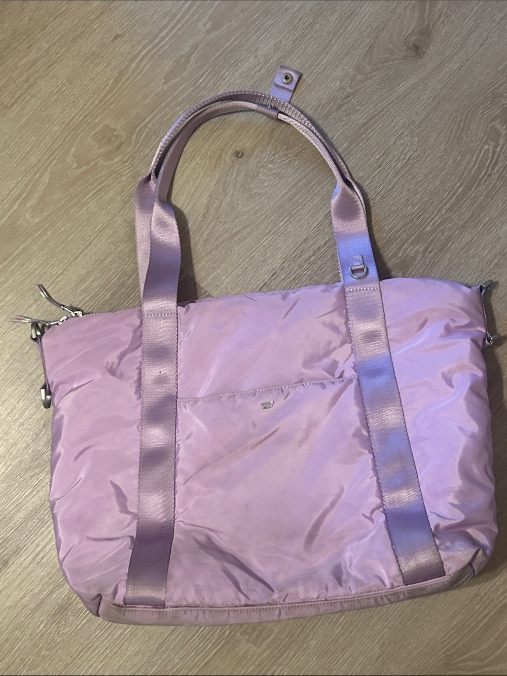 Fabletics The Everyday Tote Lilac Puffer Tote Bag